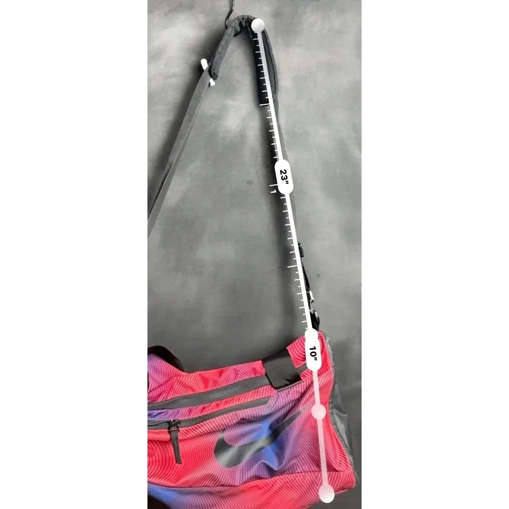 Nike Engineered Carry System Duffle Bag Red Blue Wave Gym Sport Travel Crossbody